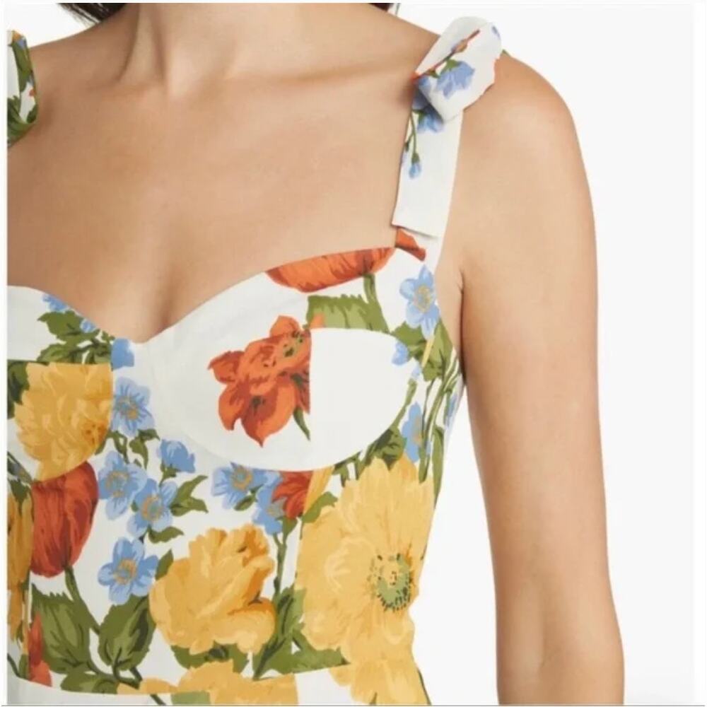 EUC Reformation Niara Floral Mini Dress in Formosa Crepe - Picture 3 of 7